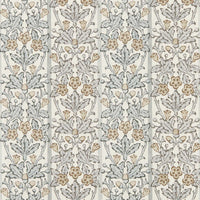 Morris & Co Oak & Blossom Mineral Blue/Linen Wallpaper MUNW217591