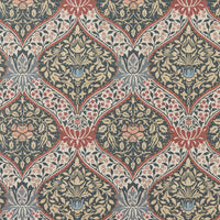 Morris & Co Norbury Brick/Teal Wallpaper MUNW217593