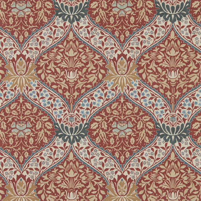 Morris & Co Norbury Slate/Madder Wallpaper Sample MUNW217594