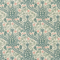 Morris & Co Persian Tulip Teal Wallpaper MUNW217599