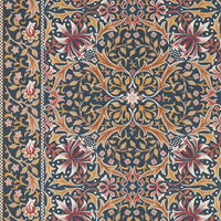 Morris & Co Walthamstow Indigo/Gold Wallpaper MUNW217601