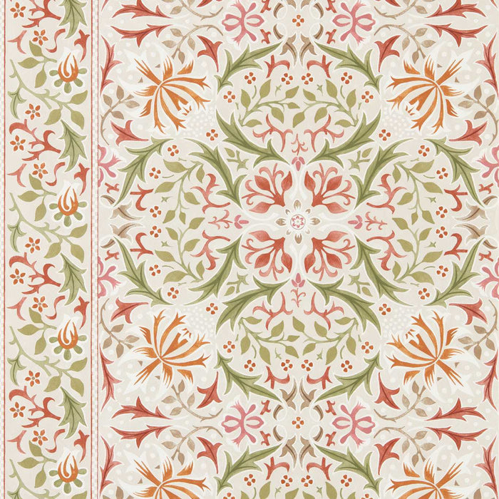 Morris & Co Walthamstow Rose/Nettle Wallpaper Sample MUNW217602
