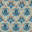 Morris & Co Spring Thicket Paradise Blue/Peach Fabric Sample MVOF227207