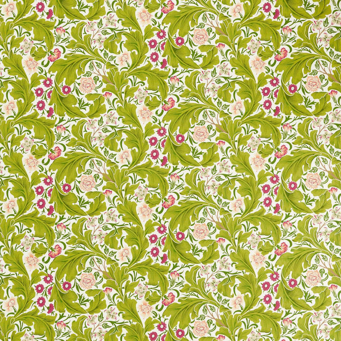 Morris & Co Leicester Sour Green/Plum Fabric Sample MVOF227209