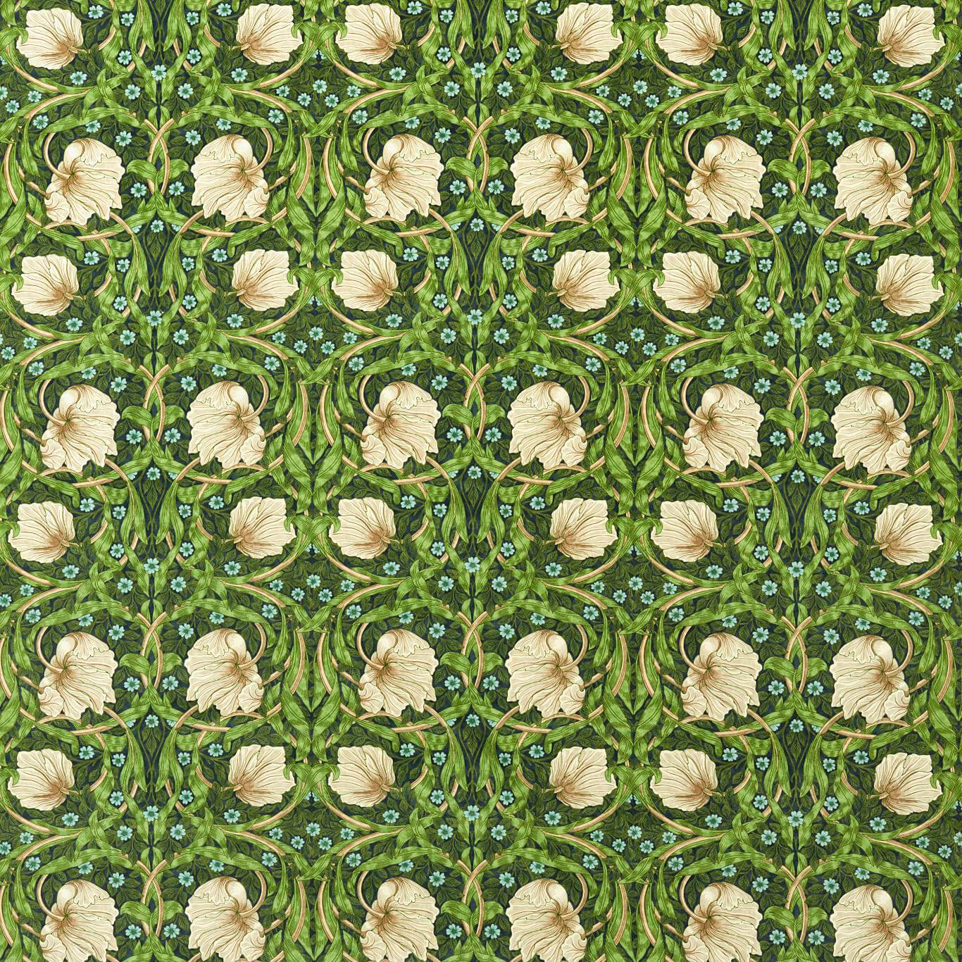 Morris & Co Pimpernel Midnight Fields Fabric Sample MVOF227215
