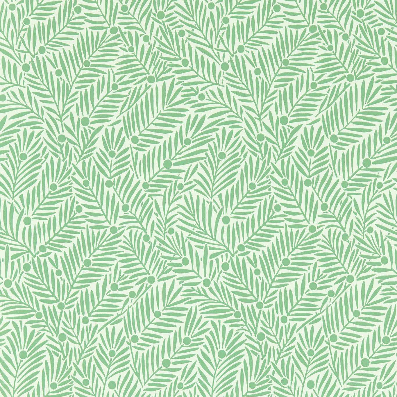 Morris & Co Yew & Aril Spearmint Wallpaper Sample MVOW217346