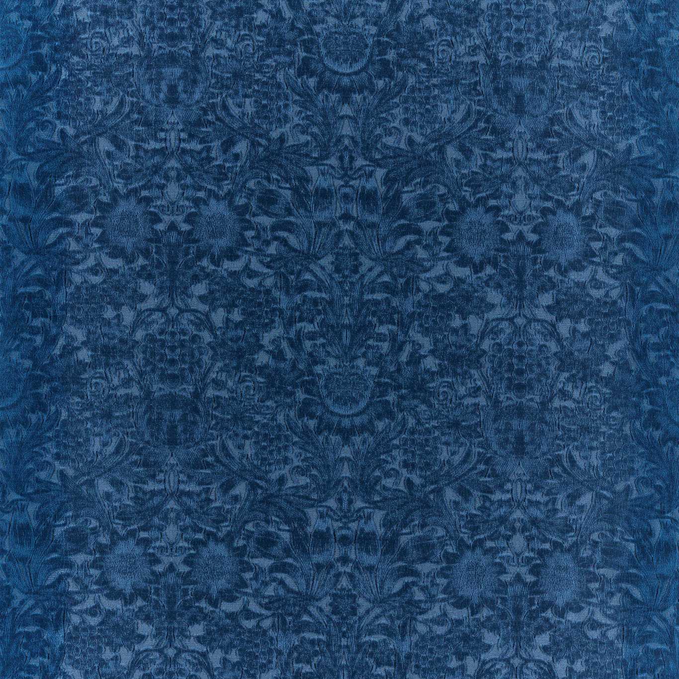 Morris & Co Sunflower Caffoy Velvet Inky Fingers Fabric Sample MWAR237282