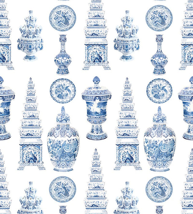 Nicolette Mayer Icons Blue Fabric Sample N4ICON0001