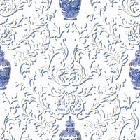 Nicolette Mayer Lion Jar - Sheer Blue Fabric N4LION0001
