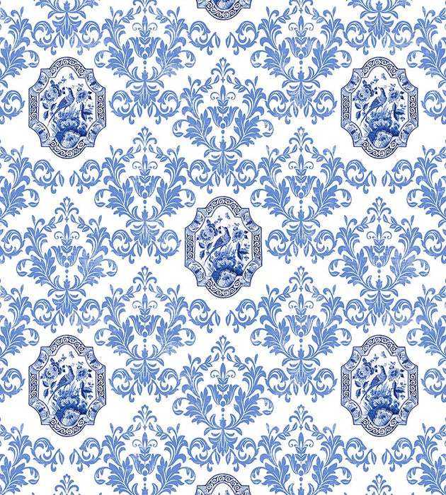 Nicolette Mayer Porceleyne Blue Fabric Sample N4PORC0001