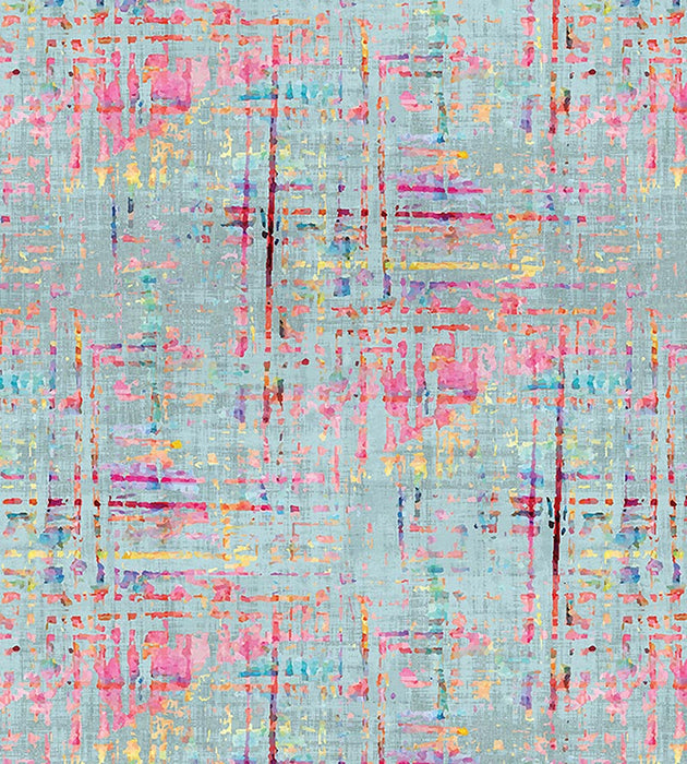 Nicolette Mayer Coco Print Bleu Fabric N4CO101004