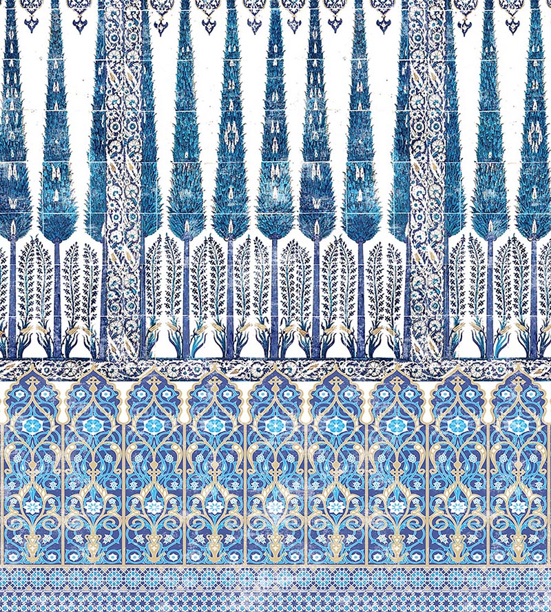 Nicolette Mayer Topkapi Garden Cotton Garden Classic Fabric Sample N4TO1C1014