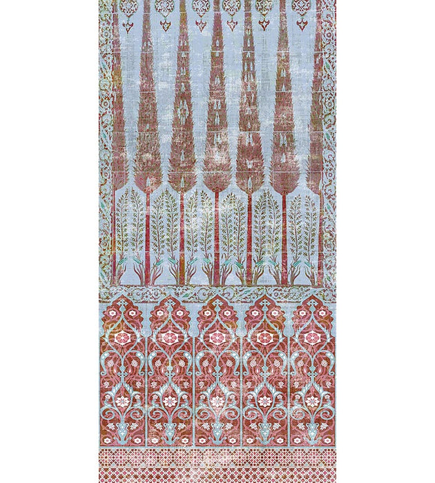 Nicolette Mayer Topkapi Garden Cotton Garden Turquoise Fabric N4TO1C1015