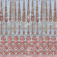 Nicolette Mayer Topkapi Garden Cotton Garden Turquoise Fabric N4TO1C1015