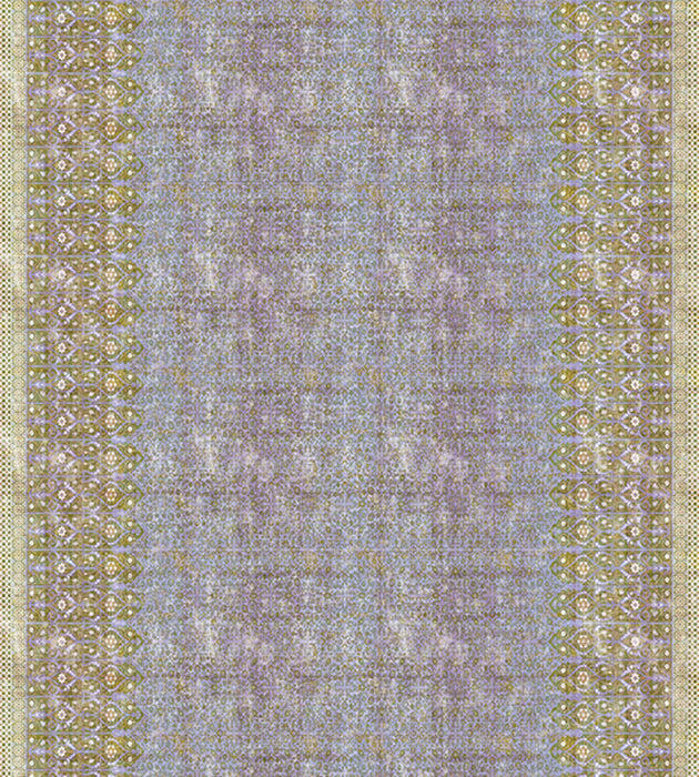 Nicolette Mayer Sultan Printed Velvet Gold Fabric Sample N4SU101016