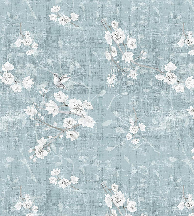 Nicolette Mayer Blossom Fantasia - Sheer Slate Fabric N4BL101041