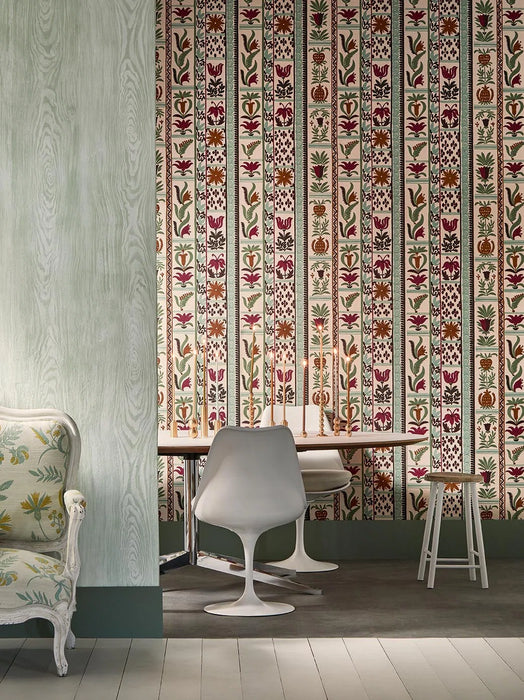 Pierre Frey Fleurs De Lumiere Lagon Wallpaper Sample FP212001