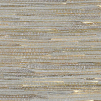 Seabrook Designs Java Grass Metallic Silver, Off White Wallpaper NA205