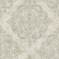 Seabrook Designs Atelier Gray, Metallic Gold, And Taupe Wallpaper NE50304