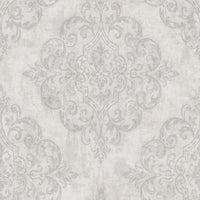 Seabrook Designs Atelier Gray, Metallic Gold, And Off-white Wallpaper NE50308