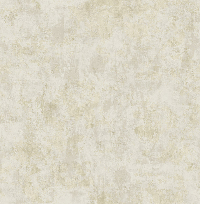 Seabrook Designs Atelier Stucco Metallic Gold And Off-white Wallpaper Sample NE50405