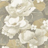 Seabrook Designs Adorn Metallic Silver, Off-white, And Tan Wallpaper NE50508