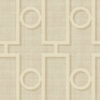 Seabrook Designs Adorn Geo Tan And Off-white Wallpaper NE50602