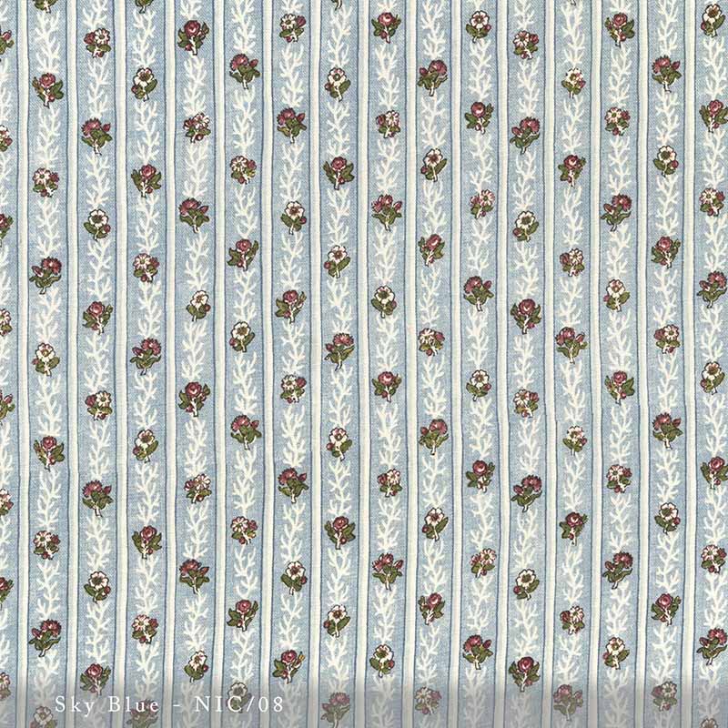Lisa Fine Nicobar Sky Blue Fabric Sample NIC-08
