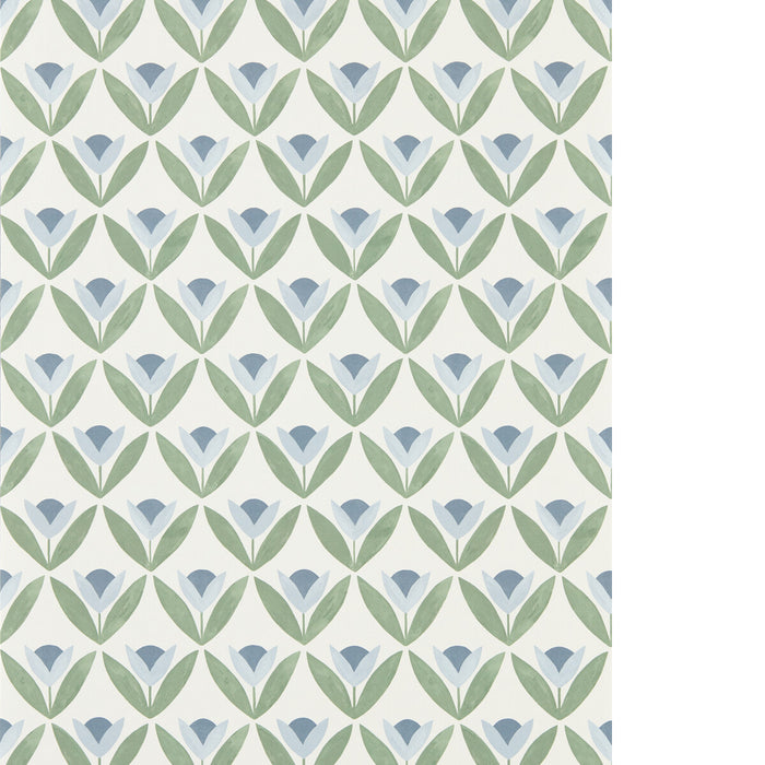 Scion Tulip Trellis Wp Coast Blue Wallpaper NSCW113257.SCN.0