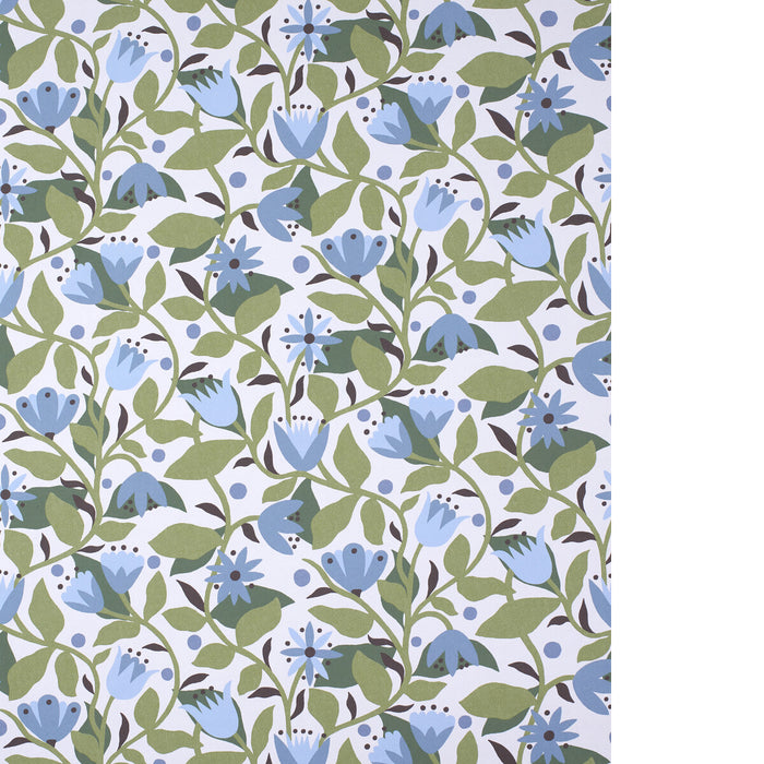 Scion Dancing Daisies Wp Cornflower Wallpaper Sample NSCW113284.SCN.0