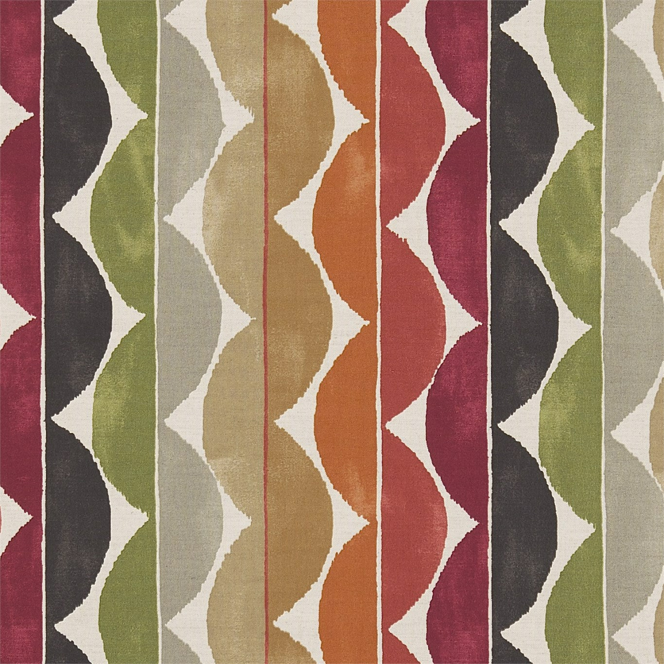 Scion Yoki Terracotta/Moss/Amber Fabric Sample NSPI120310.SCN.0