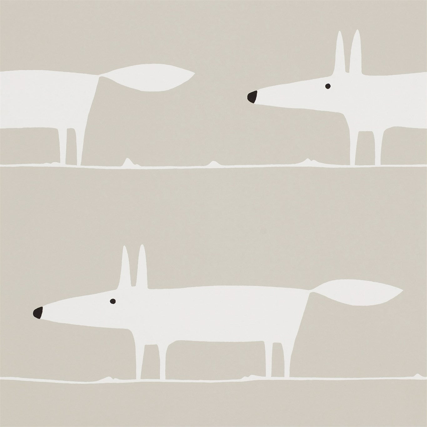 Scion Mr Fox Snow Wallpaper Sample NSWA110845.SCN.0