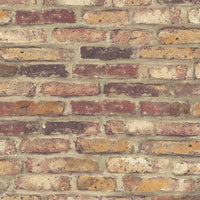 NextWall Faux Rustic Red Brick Rustic Red Wallpaper NW30201