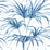 NextWall Tropical Palm Leaf Coastal Blue Wallpaper NW32502