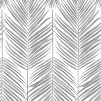 NextWall Paradise Palm Daydream Gray Wallpaper NW33008