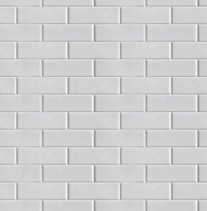 NextWall Subway Tile Ivory Wallpaper Sample NW34000