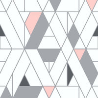 NextWall Kaleidoscope Pink & Charcoal Wallpaper NW34701