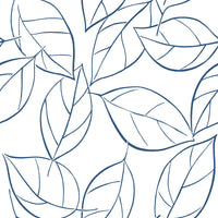 NextWall Tossed Leaves Navy Blue Wallpaper NW36502