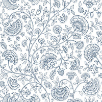 NextWall Paisley Trail Midnight Blue Wallpaper NW36812