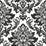 NextWall Damask Black & White Wallpaper Sample NW37400