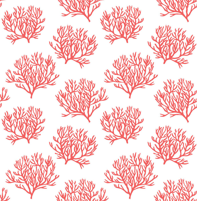 NextWall Coastal Coral Reef Vermillion Wallpaper Sample NW38001