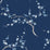 NextWall Cherry Blossom Floral Navy & Blue Jay Wallpaper NW38312