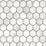 NextWall Inlay Hexagon Carrara & Metallic Silver Wallpaper NW38615