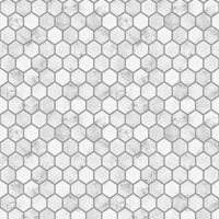 NextWall Marble Hexagon Carrara & Argos Grey Wallpaper NW38710
