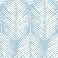 NextWall Palm Silhouette Hampton Blue Wallpaper NW39812
