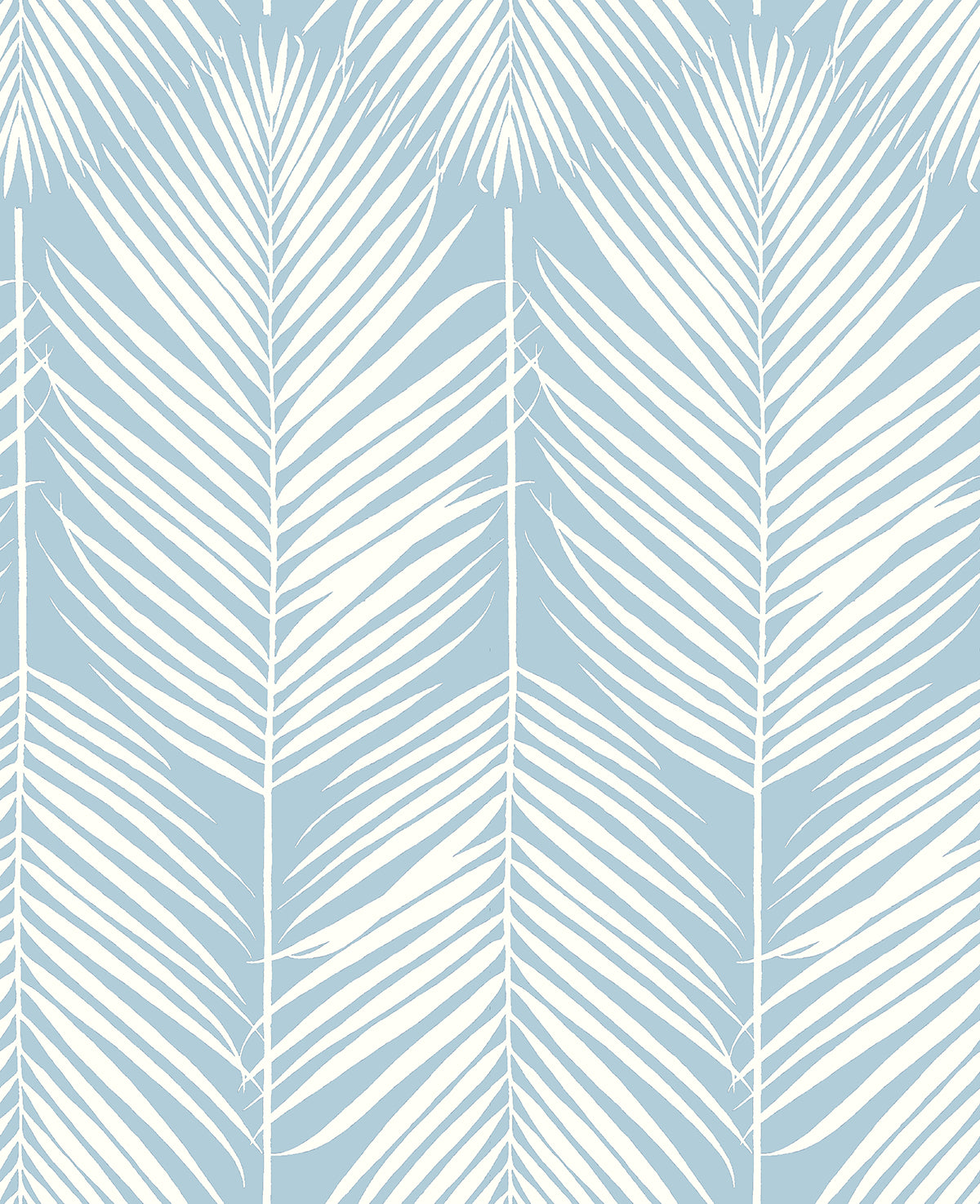 NextWall Palm Silhouette Hampton Blue Wallpaper Sample NW39812