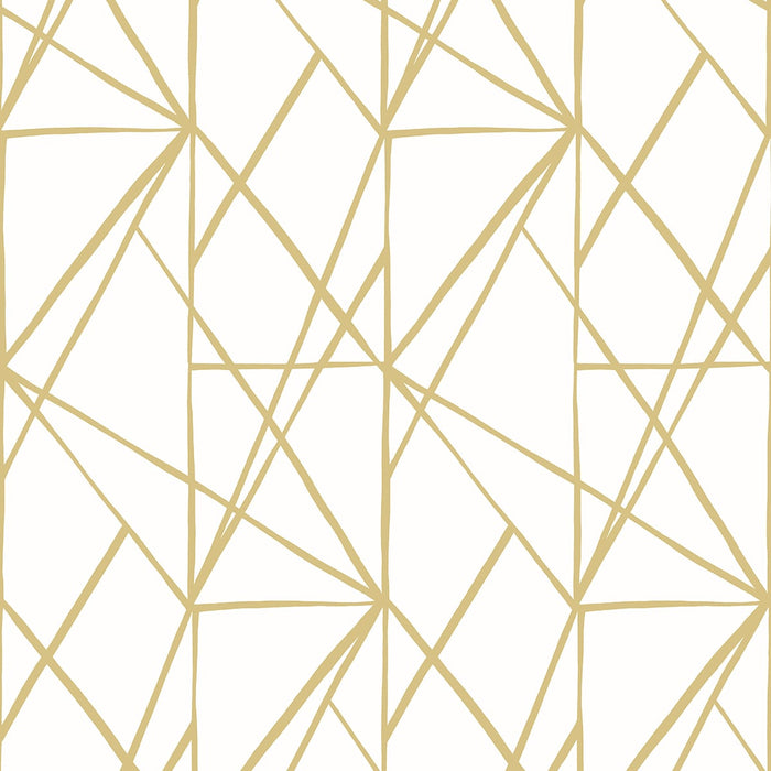 NextWall Quartz Geo Metallic Gold Wallpaper Sample NW42503