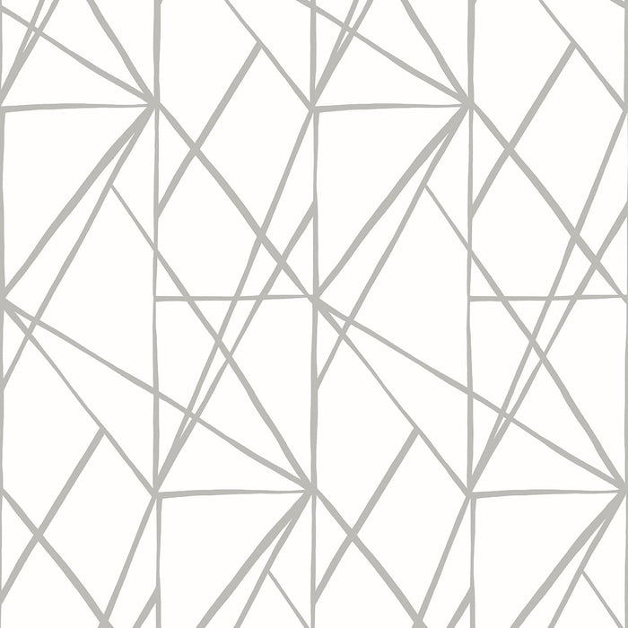 NextWall Quartz Geo Harbor Grey Wallpaper Sample NW42505