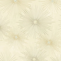 NextWall Starburst Geo Ivory & Metallic Gold Wallpaper NW43103