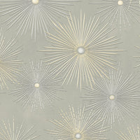 NextWall Starburst Geo Silversmoke & Metallic Gold Wallpaper NW43105